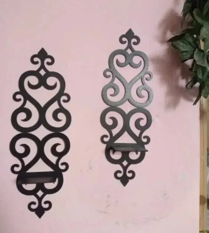 Stylish Iron Wall Sconces Candle Holder Set Nexus Goods