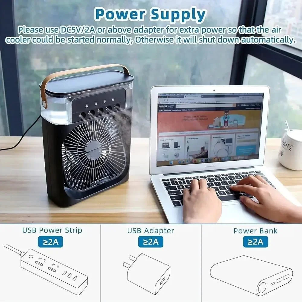 Portable Mini Air Cooler with USB Charging Nexus Goods