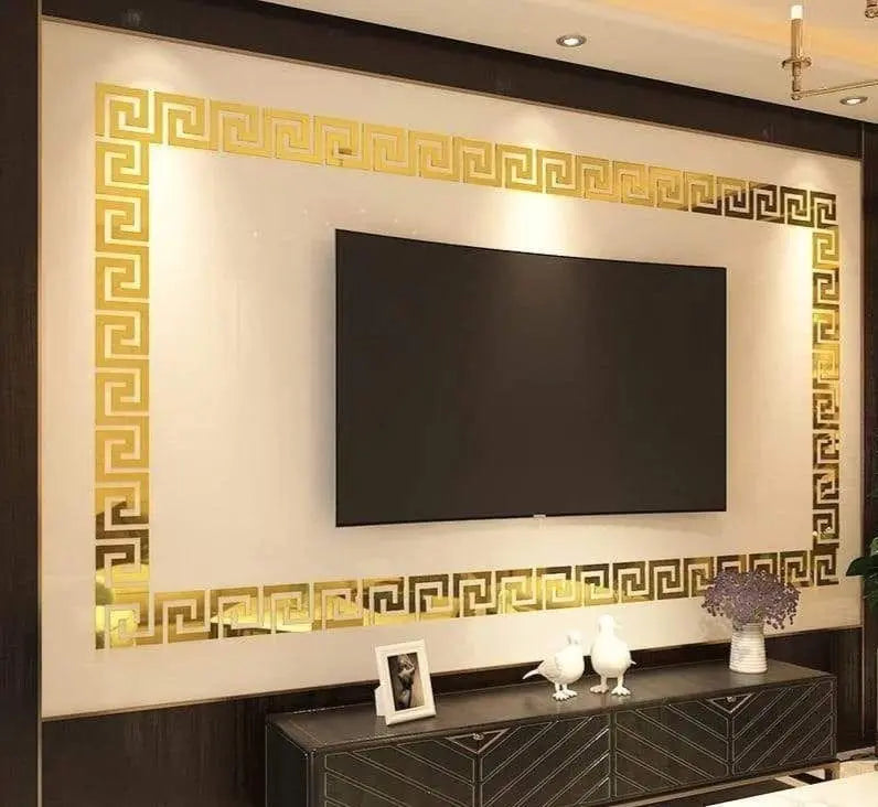 Golden Acrylic 3D Mirror Wall Stickers Nexus Goods