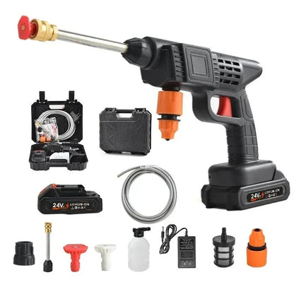 24V Electric Car Washer Gun with 12 Accessories