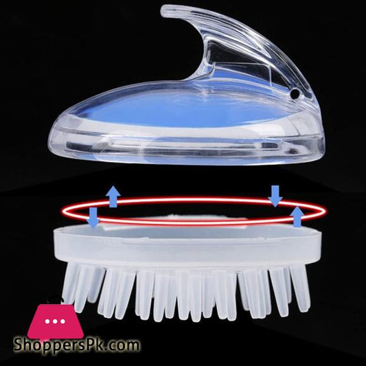 Rotating dish brush with transparent handle and soft bristles for kitchen cleaning
